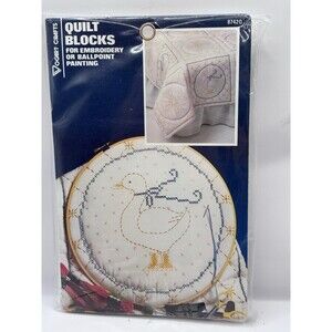 VOGART CRAFTS ~ GOOSE ~ QUILT BLOCKS FOR EMBROIDERY OR BALLPOINT PAINTING #8742Q